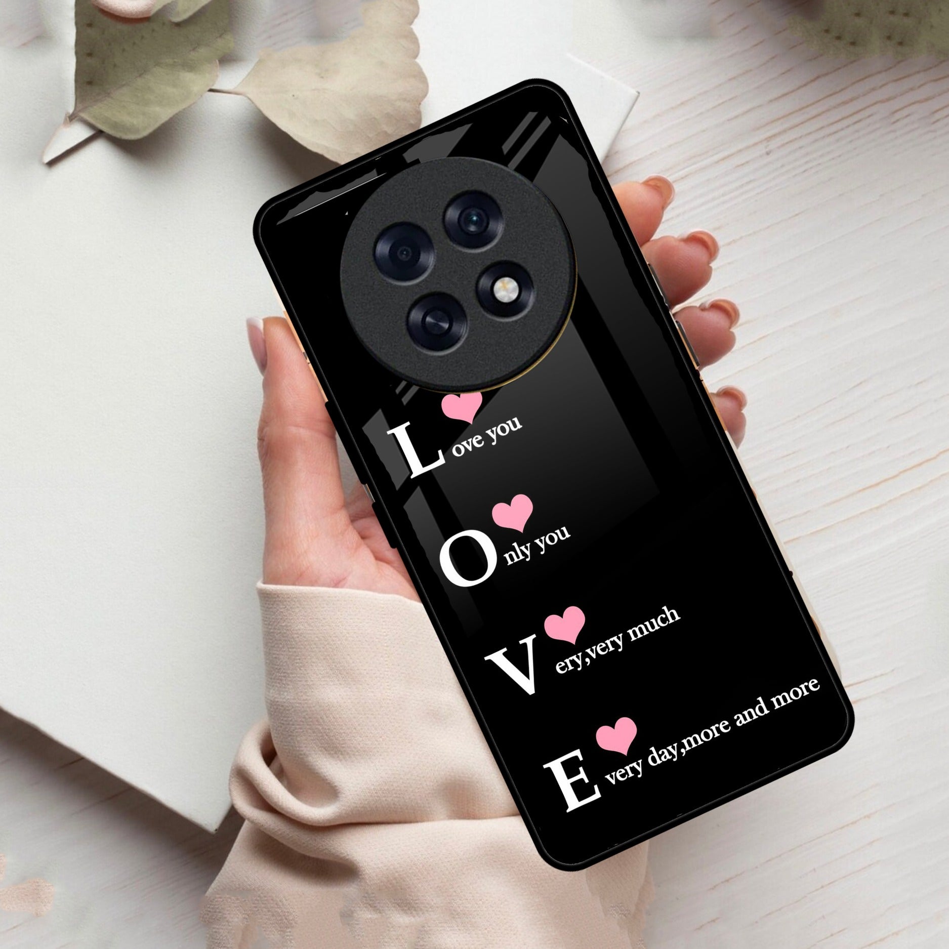 Love Glass Case Cover For Oppo