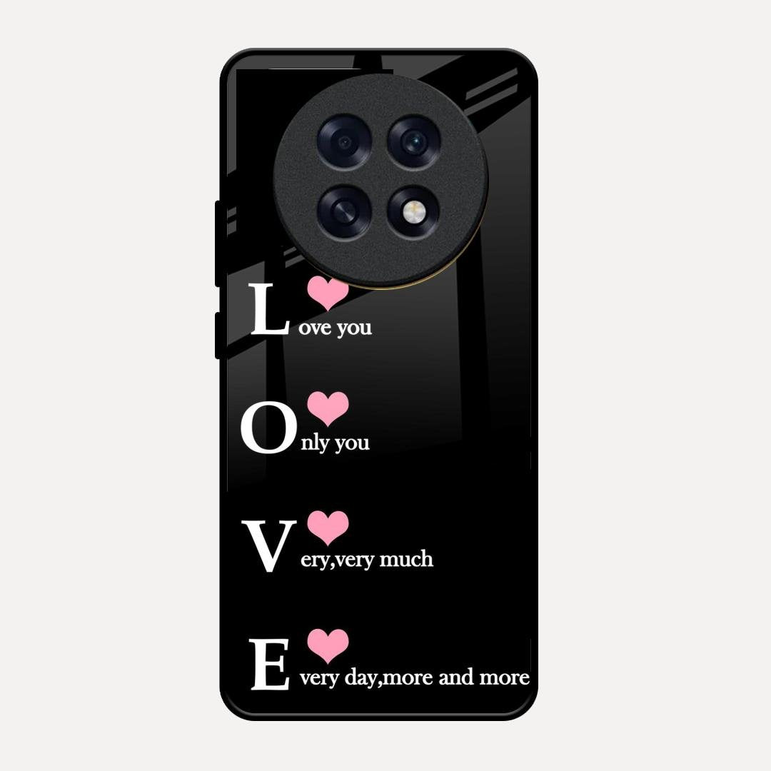 Love Glass Case Cover For Oppo F31 Pro Plus 5G