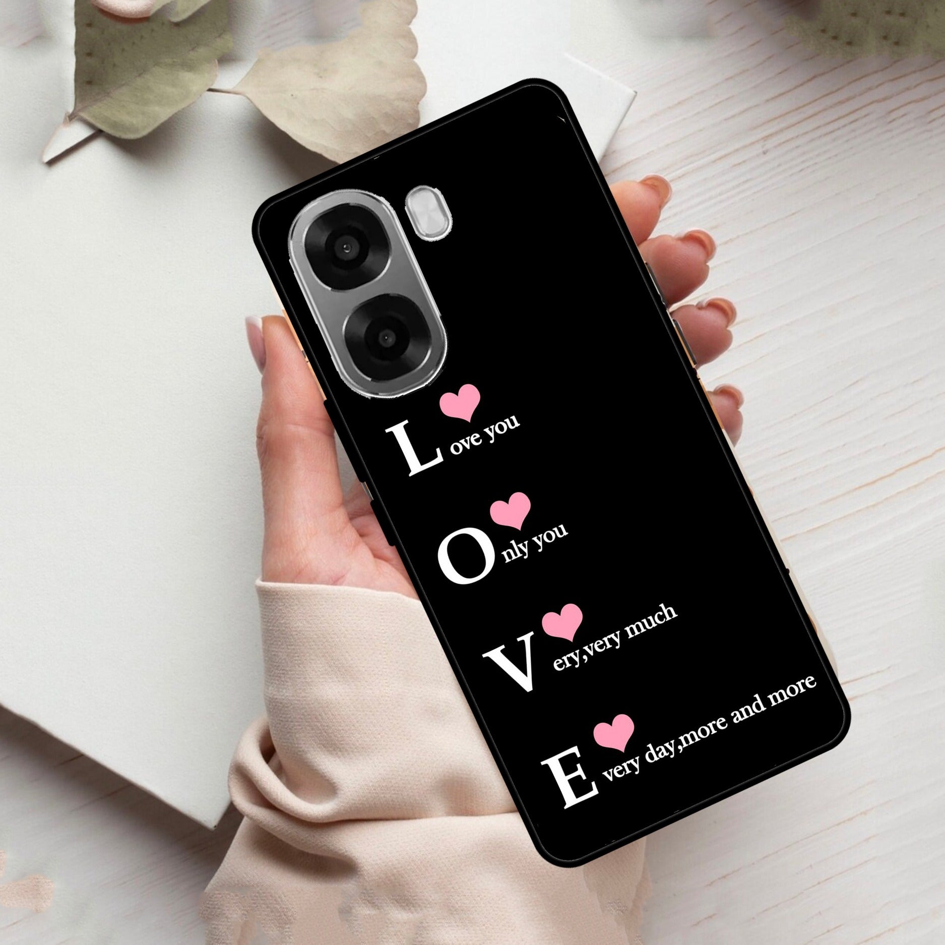 Love Glass Case Cover For Oppo