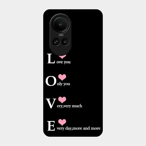 Love Glass Case Cover For Oppo Reno 10 5G