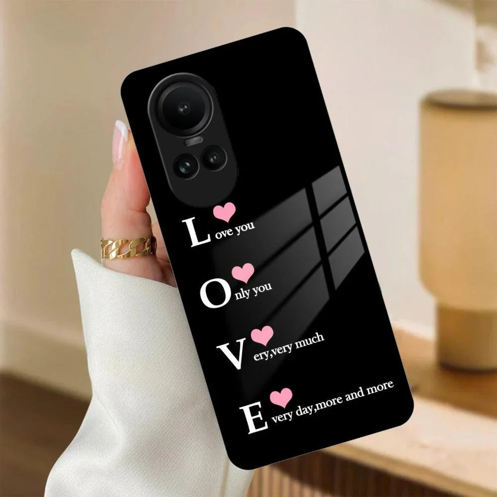 Love Glass Case Cover For Oppo - ShopOnCliQ