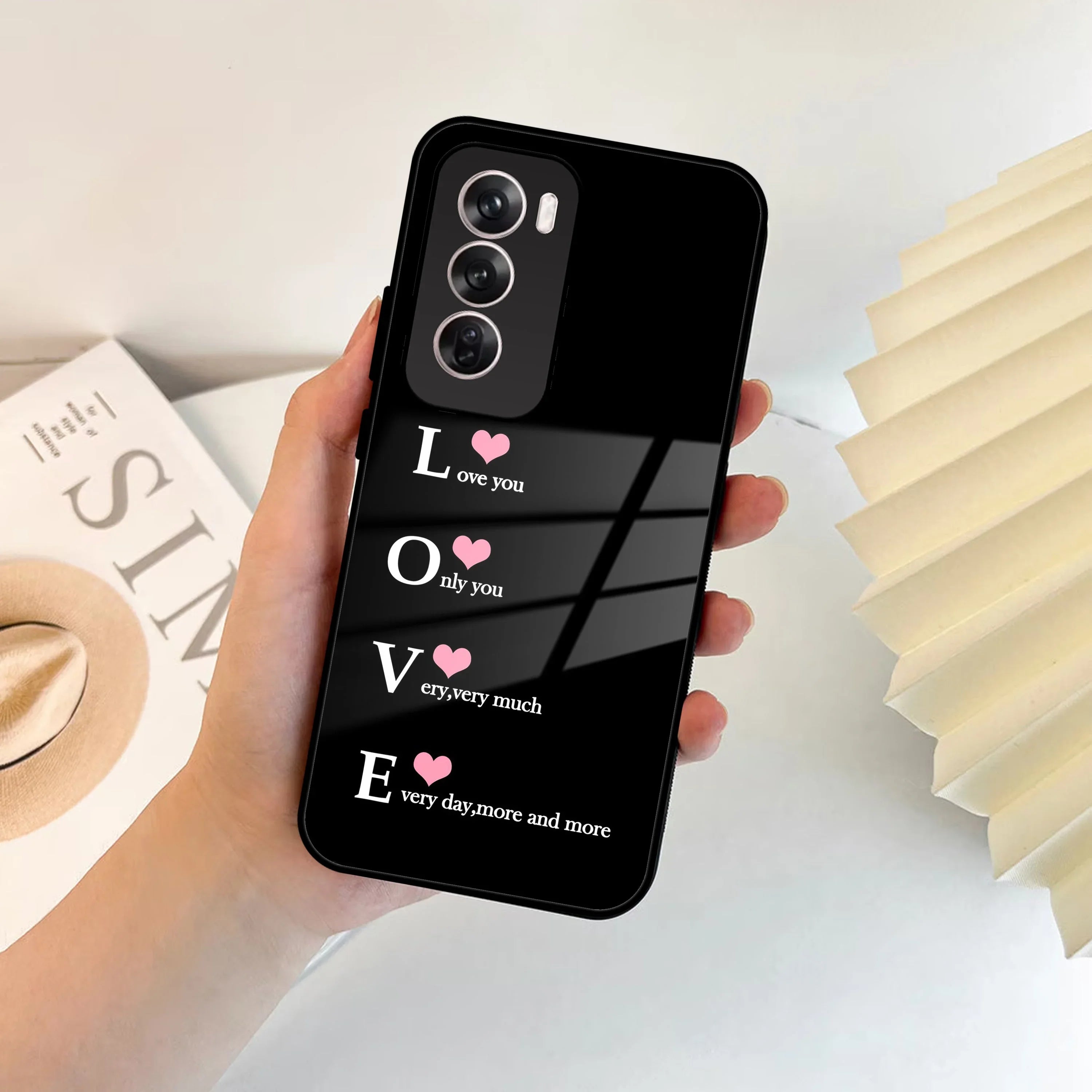 Love Glass Case Cover For Oppo - ShopOnCliQ