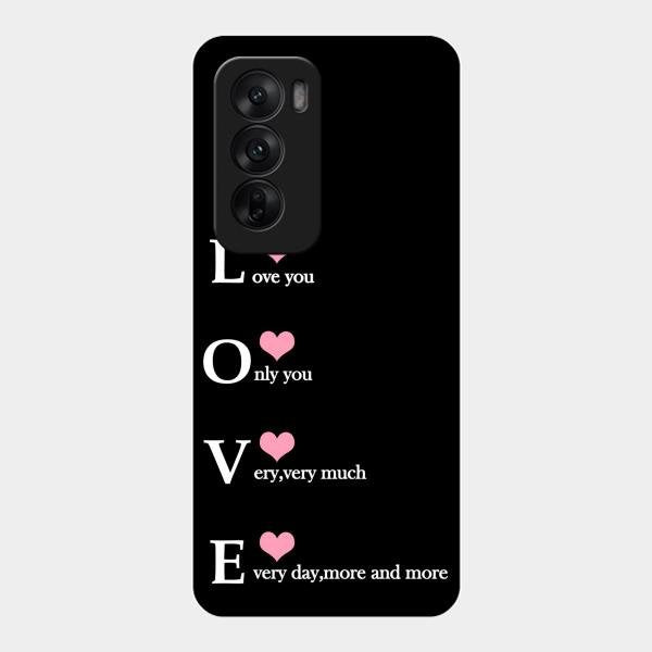Love Glass Case Cover For Oppo Reno 12 5G