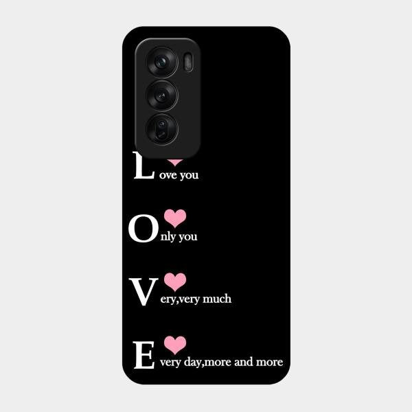 Love Glass Case Cover For Oppo Reno 12 Pro 5G