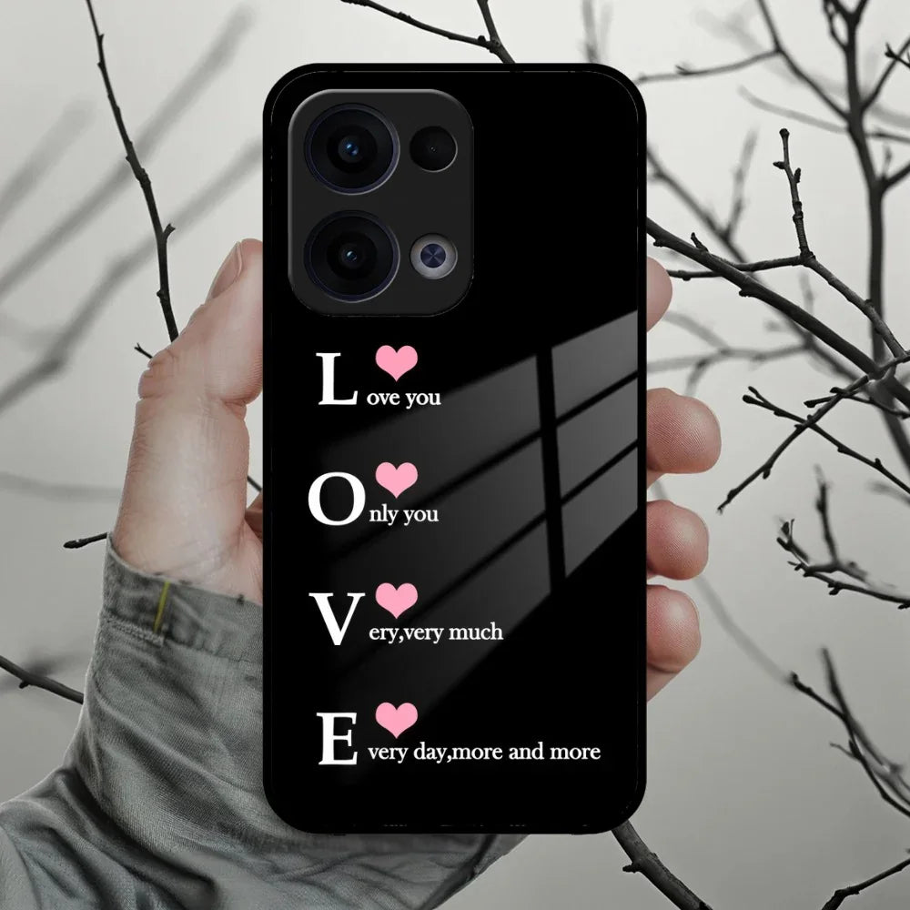 Love Glass Case Cover For Oppo - ShopOnCliQ