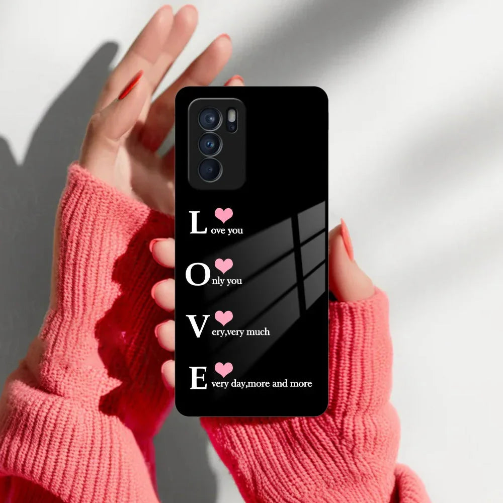 Love Glass Case Cover For Oppo - ShopOnCliQ
