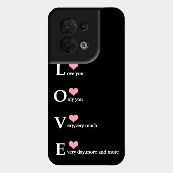 Love Glass Case Cover For Oppo Reno 8 5G
