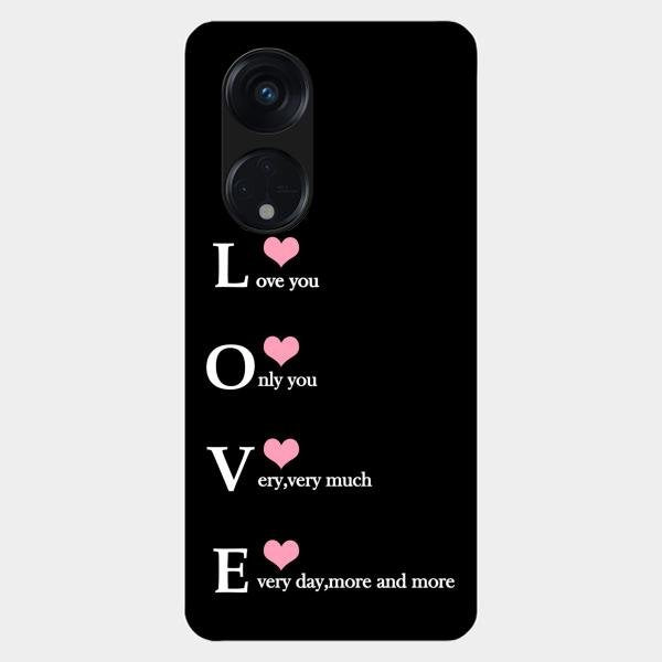 Love Glass Case Cover For Oppo Reno 8T 5G
