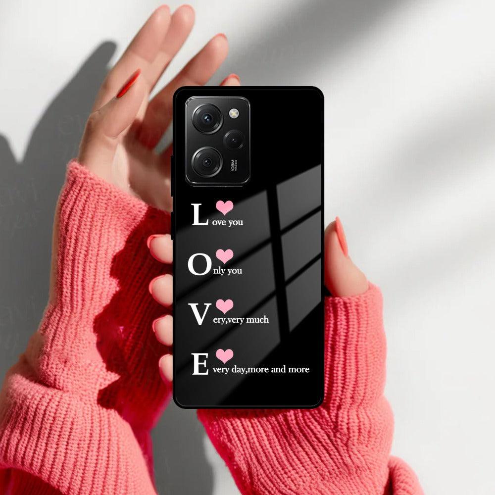Love Glass Case Cover  For Poco