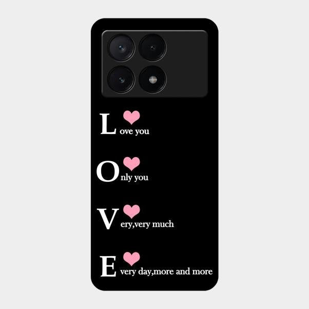 Love Glass Case Cover For Poco X6 Pro 5G