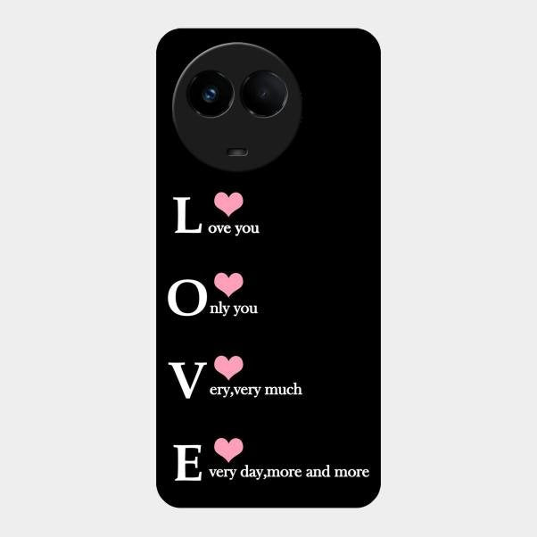Love Glass Case Cover For Realme 11 5G