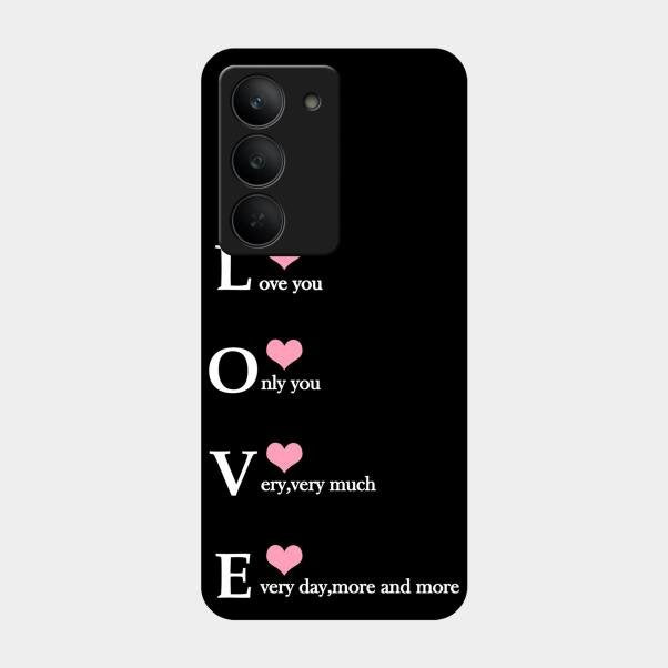 Love Glass Case Cover For Realme 14X 5G