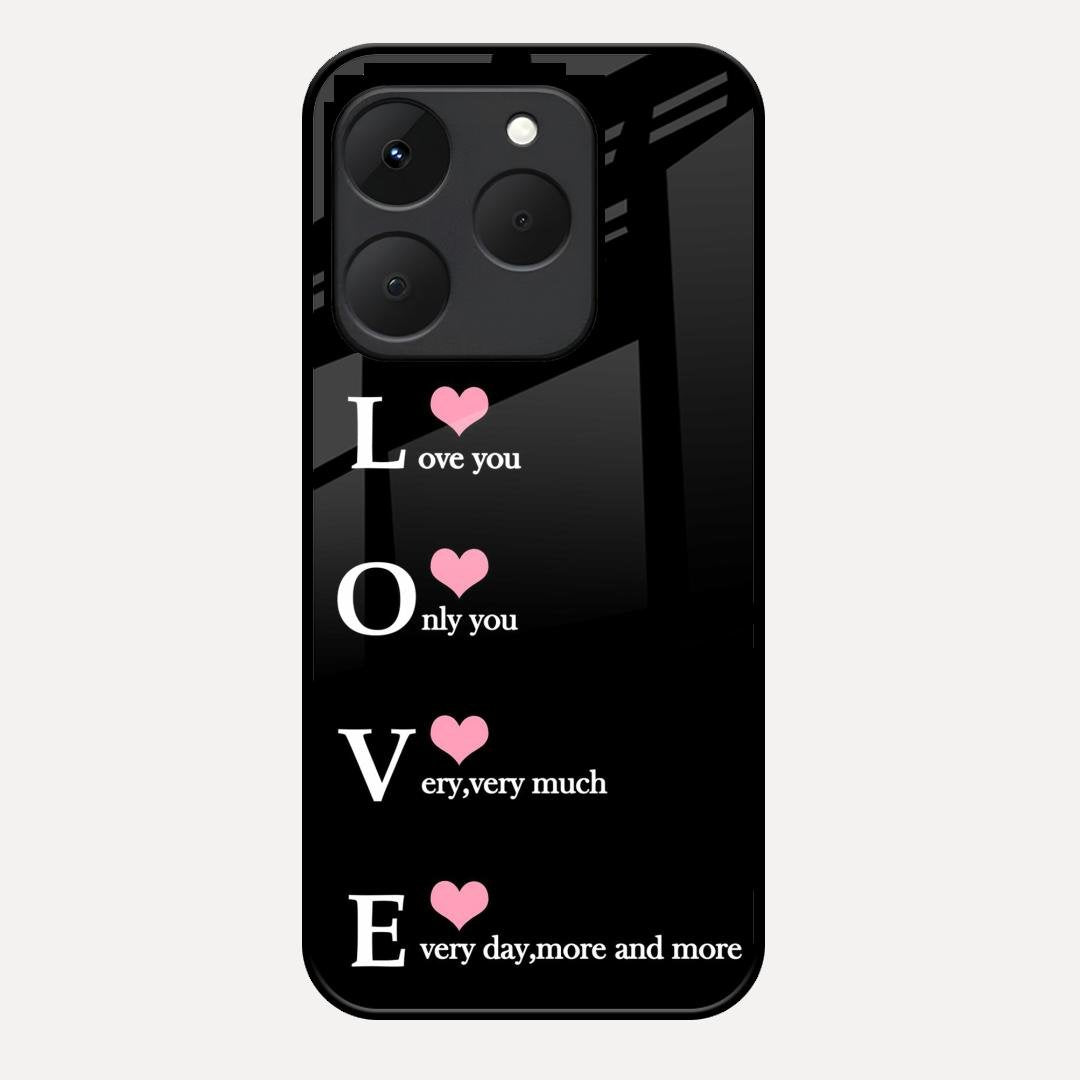 Love Glass Case Cover For Realme 15T 5G