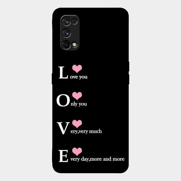 Love Glass Case Cover For Realme 7 Pro