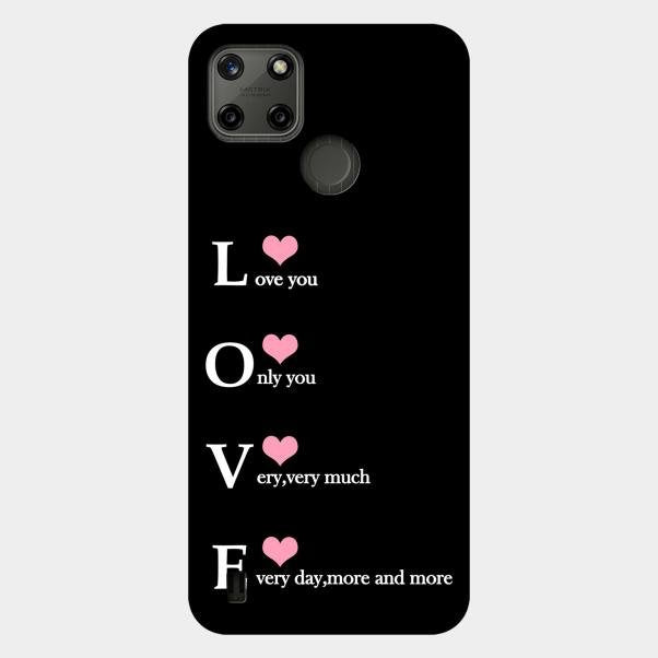 Love Glass Case Cover For Realme C21Y