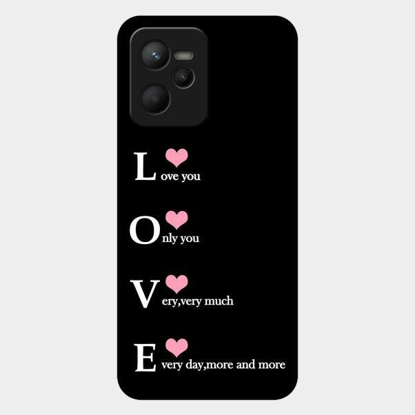 Love Glass Case Cover For Realme C35
