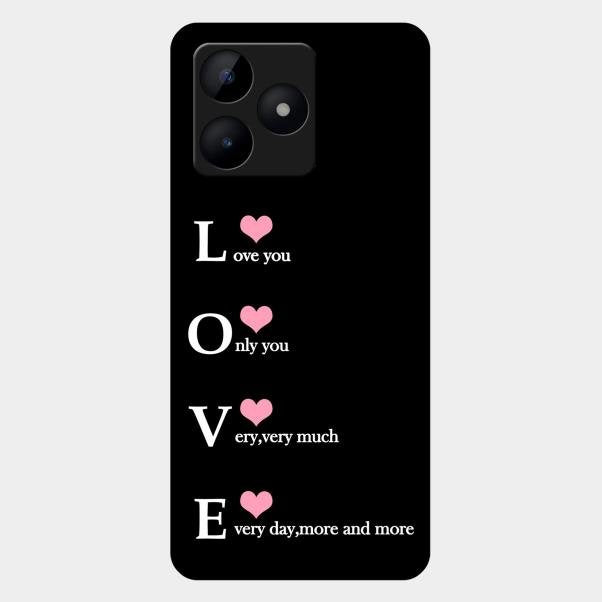 Love Glass Case Cover For Realme C53