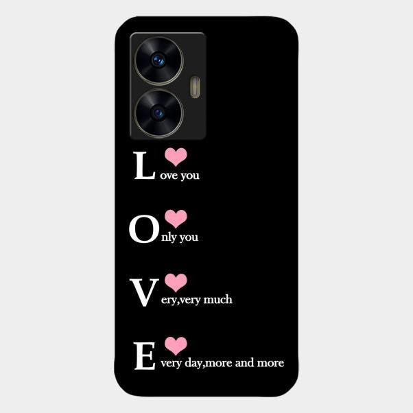 Love Glass Case Cover For Realme C55