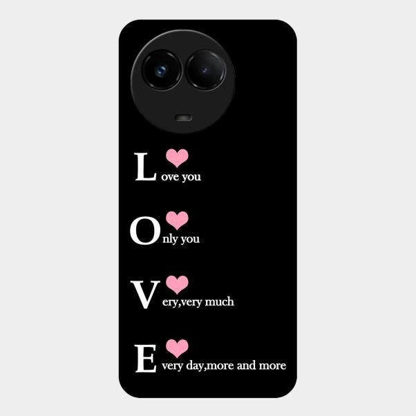 Love Glass Case Cover For Realme C67 5G