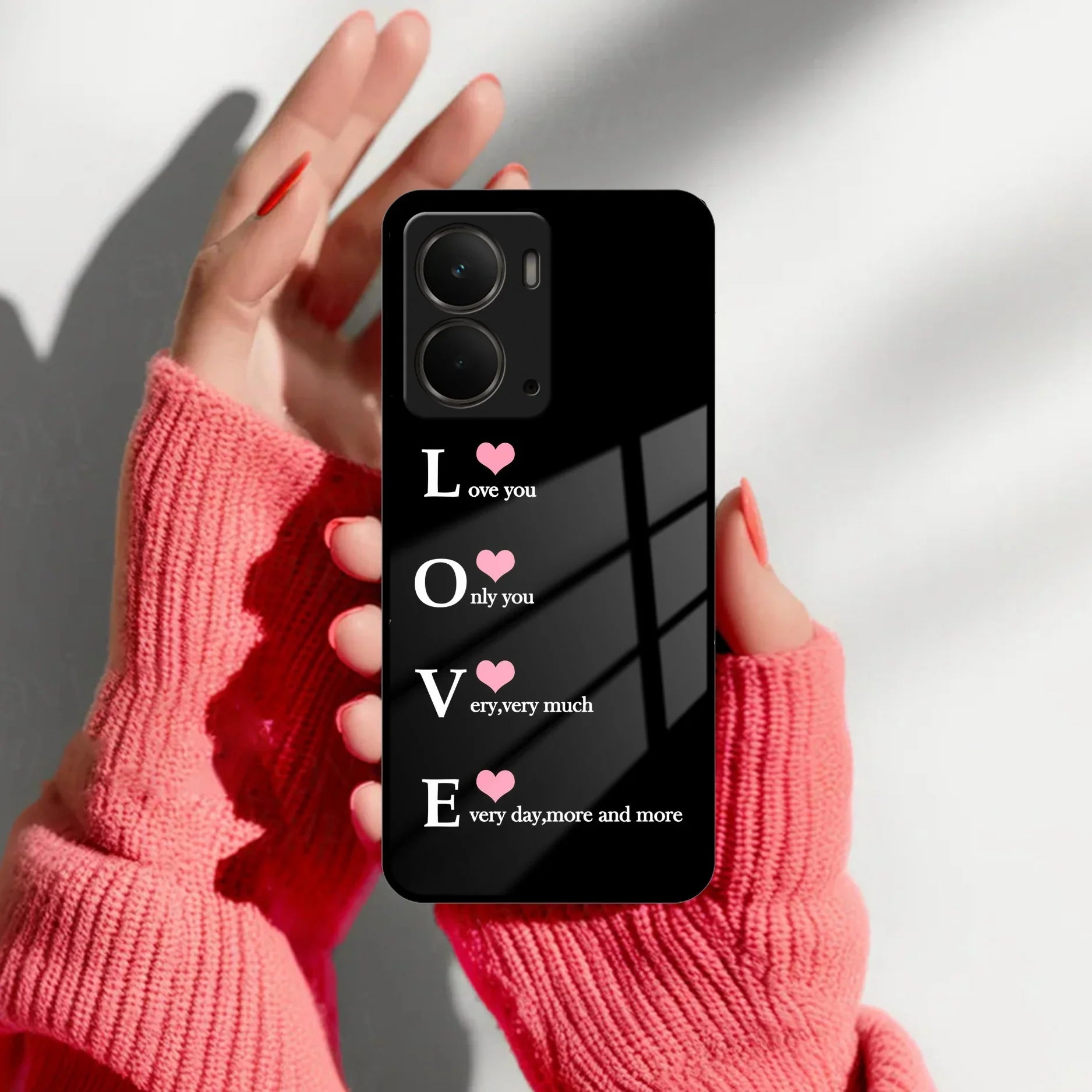 Love Glass Case Cover For Realme/Narzo - ShopOnCliQ