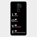 Love Glass Case Cover For Redmi 9 Prime