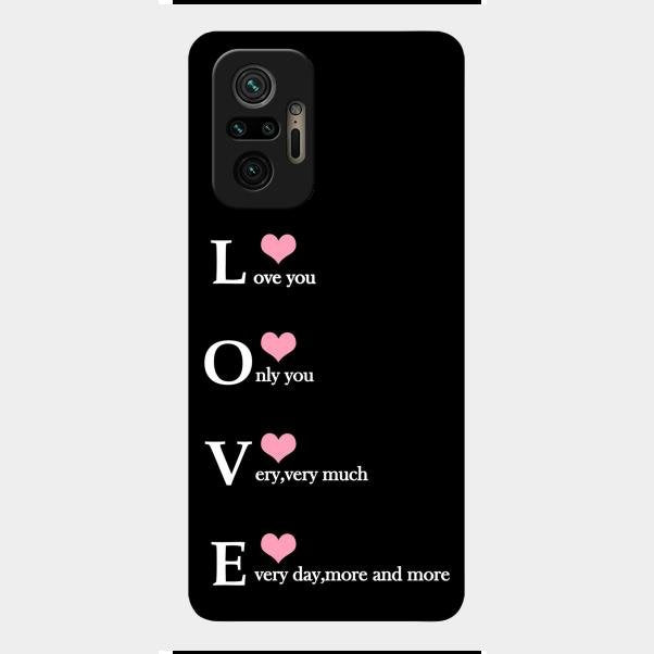 Love Glass Case Cover For Redmi Note 10 Pro