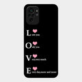 Love Glass Case Cover For Redmi Note 10