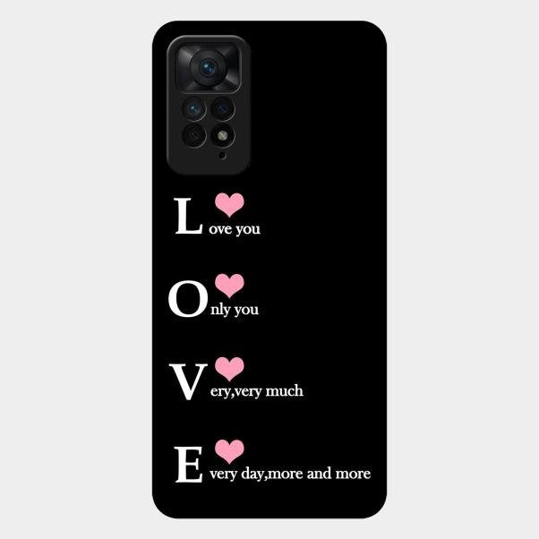 Love Glass Case Cover For Redmi Note 11 Pro 5G