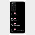 Love Glass Case Cover For Redmi Note 11
