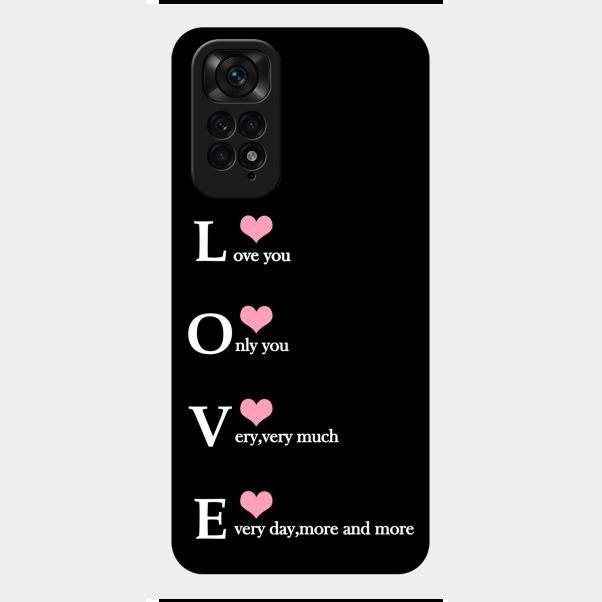 Love Glass Case Cover For Redmi Note 11