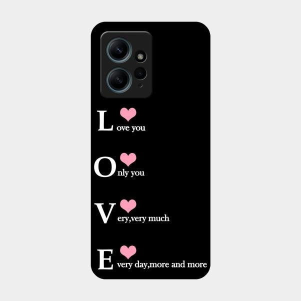 Love Glass Case Cover For Redmi Note 12 4G