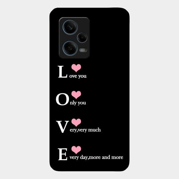 Love Glass Case Cover For Redmi Note 12 Pro Plus 5G