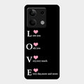 Love Glass Case Cover For Redmi Note 13 5G