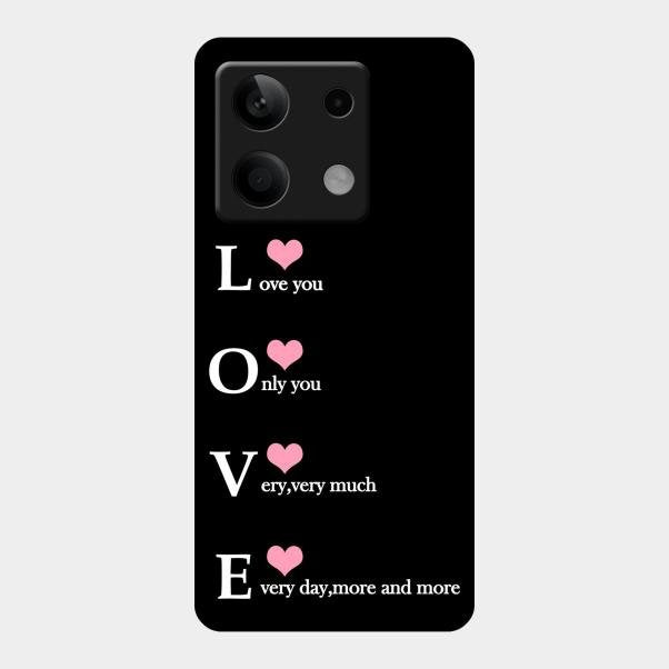 Love Glass Case Cover For Redmi Note 13 5G