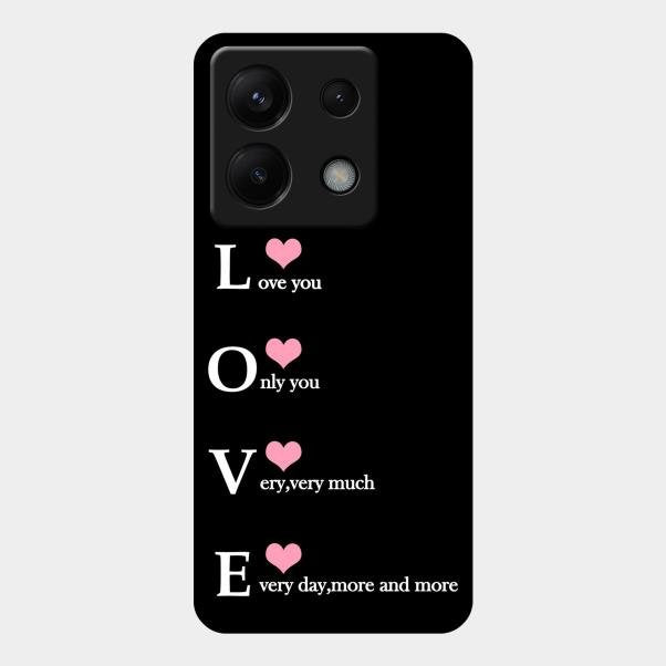 Love Glass Case Cover For Redmi Note 13 Pro 5G