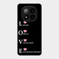 Love Glass Case Cover For Redmi Note 14 Pro Plus 5G