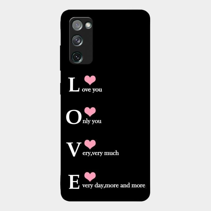 Love Glass Case Cover For Samsung Galaxy S20 Fe 5G