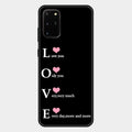 Love Glass Case Cover For Samsung Galaxy S20 Plus