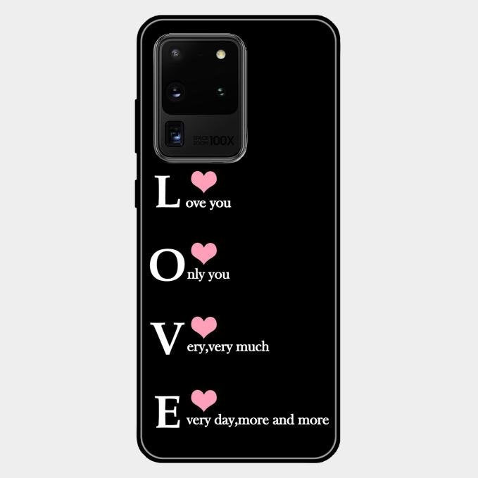 Love Glass Case Cover For Samsung Galaxy S20 Ultra