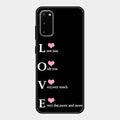 Love Glass Case Cover For Samsung Galaxy S20