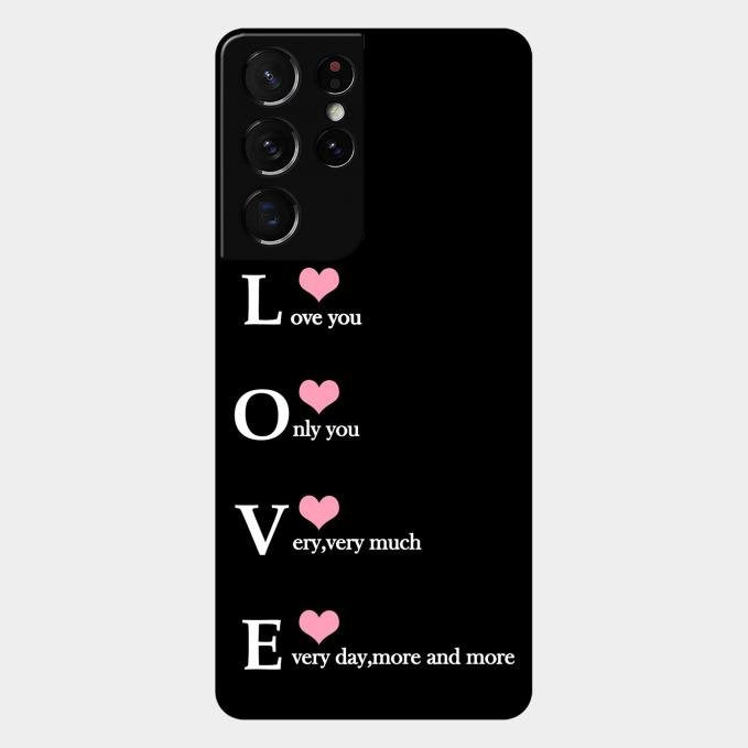 Love Glass Case Cover For Samsung Galaxy S21 Ultra