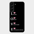 Love Glass Case Cover For Samsung Galaxy S22 Plus 5G