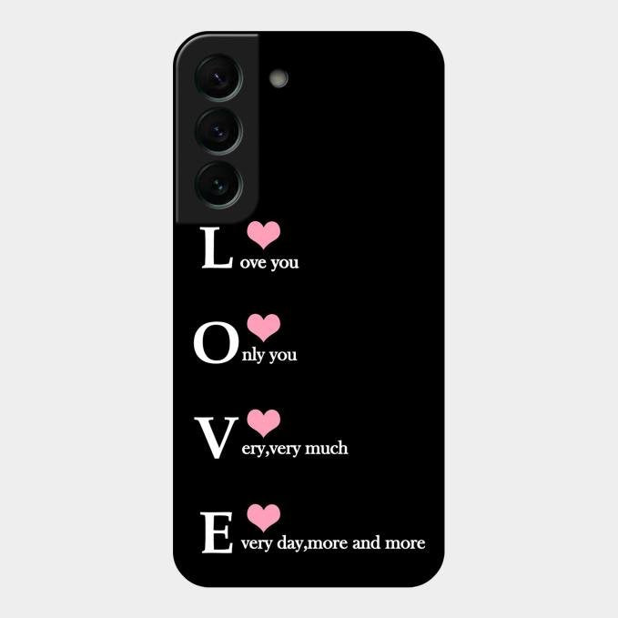 Love Glass Case Cover For Samsung Galaxy S22 Plus 5G