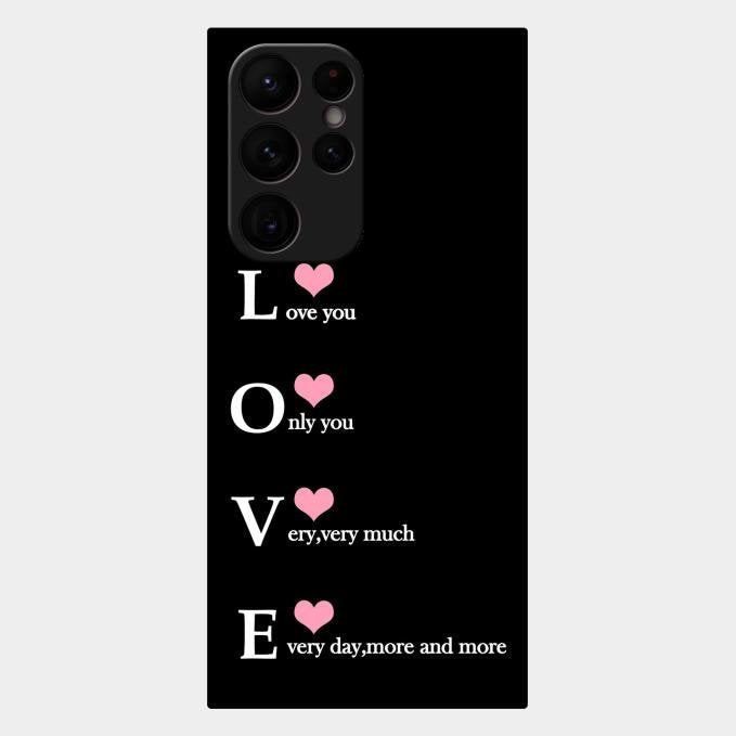 Love Glass Case Cover For Samsung Galaxy S22 Ultra 5G