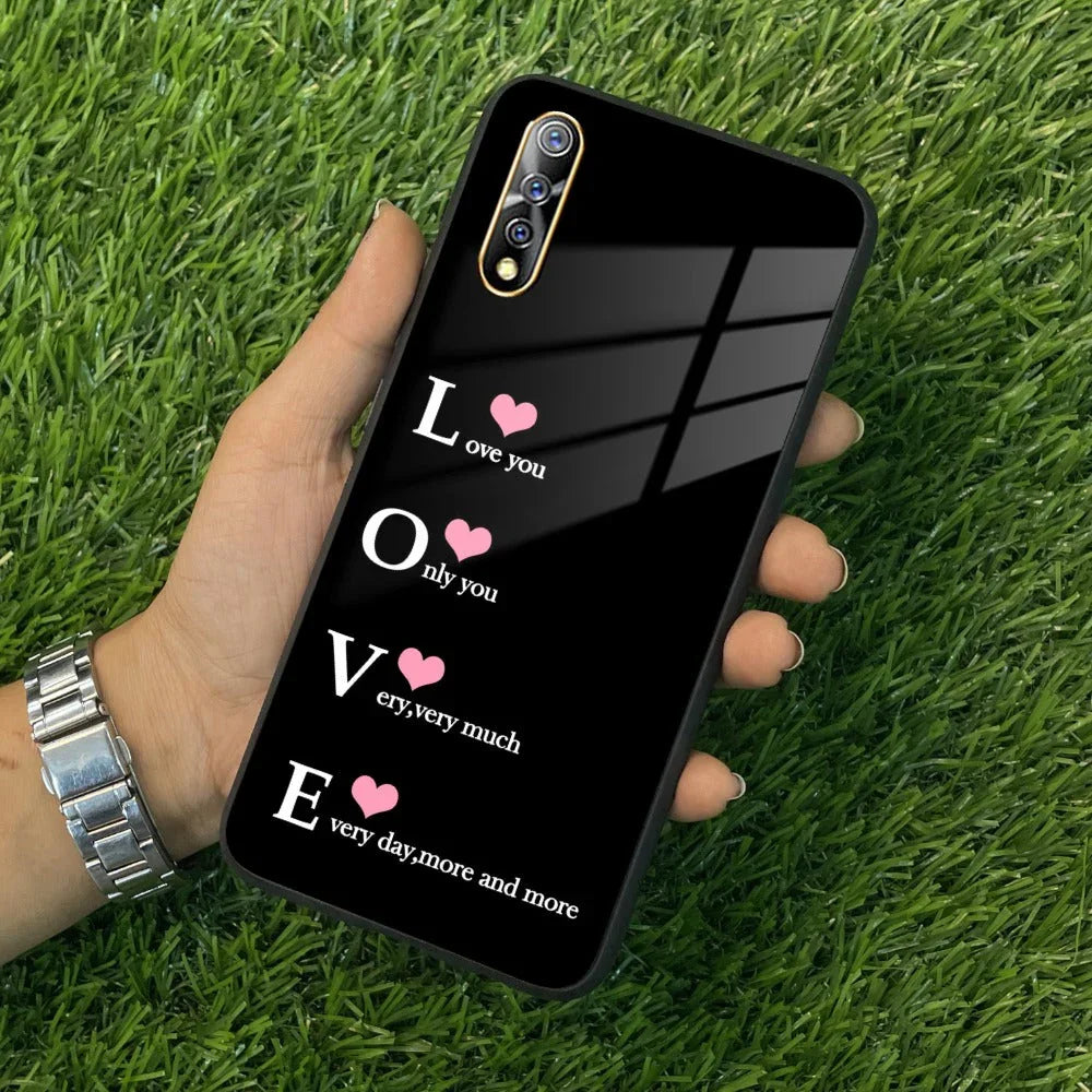 Love Glass Case Cover For Vivo - ShopOnCliQ