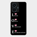 Love Glass Case Cover For Vivo T1 44W 4G