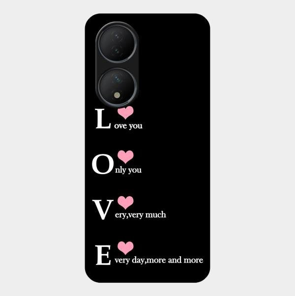 Love Glass Case Cover For Vivo T2 5G