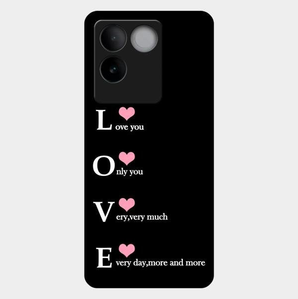 Love Glass Case Cover For Vivo T2 Pro 5G