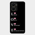 Love Glass Case Cover For Vivo T2X 5G