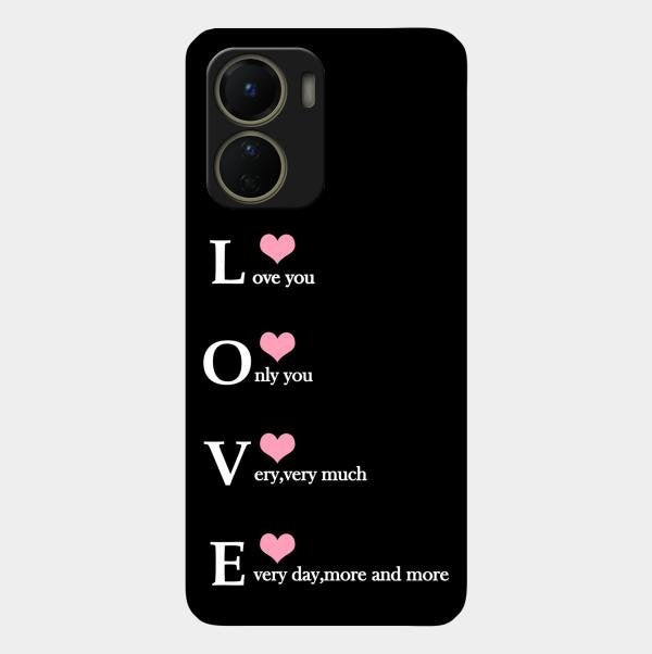 Love Glass Case Cover For Vivo T2X 5G